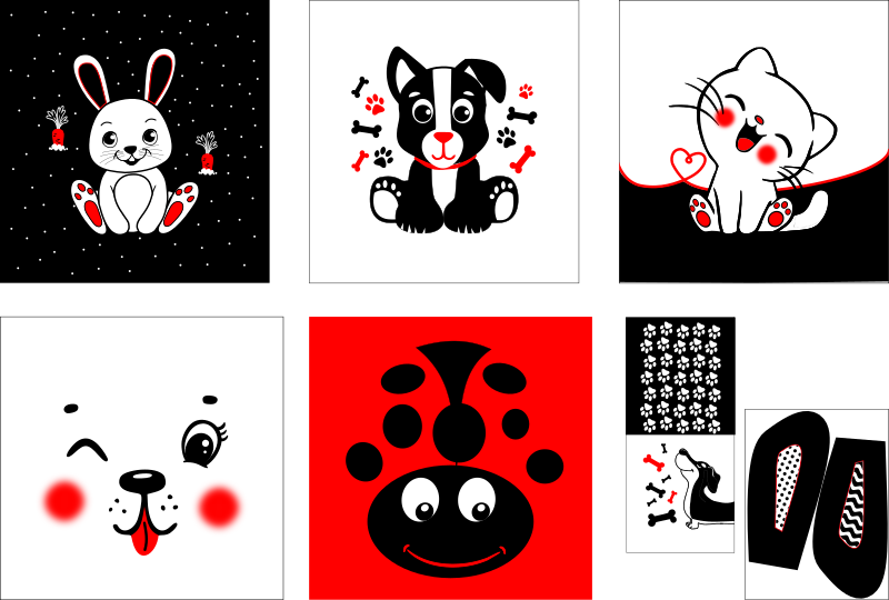 Panely na ušití podpůrného válce Moji první kamarádi