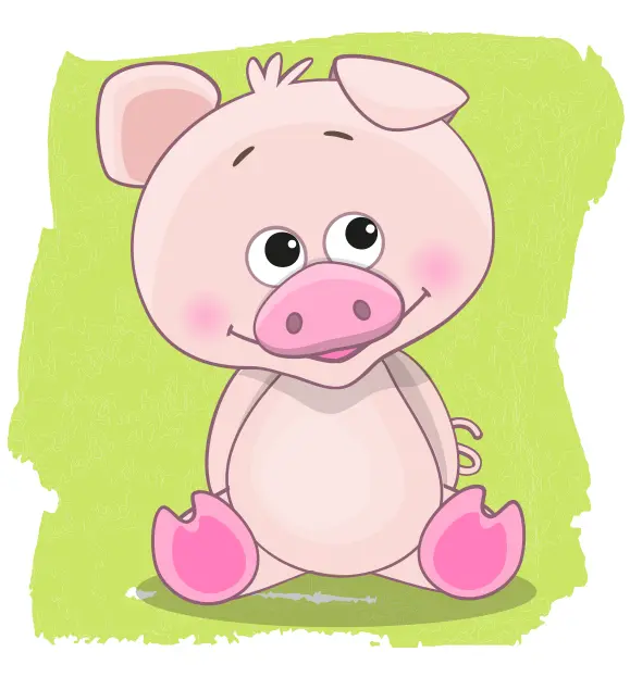 Puzzle 4 dílky Roztomilé prasátko