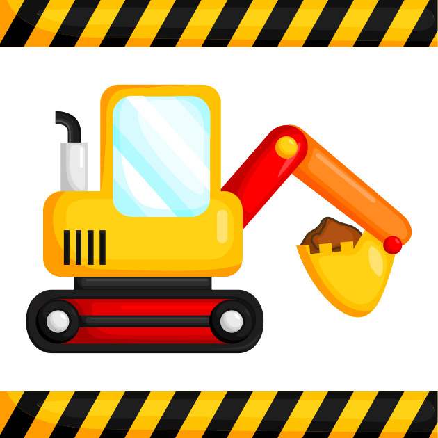 Puzzle 2 dílky Bagr