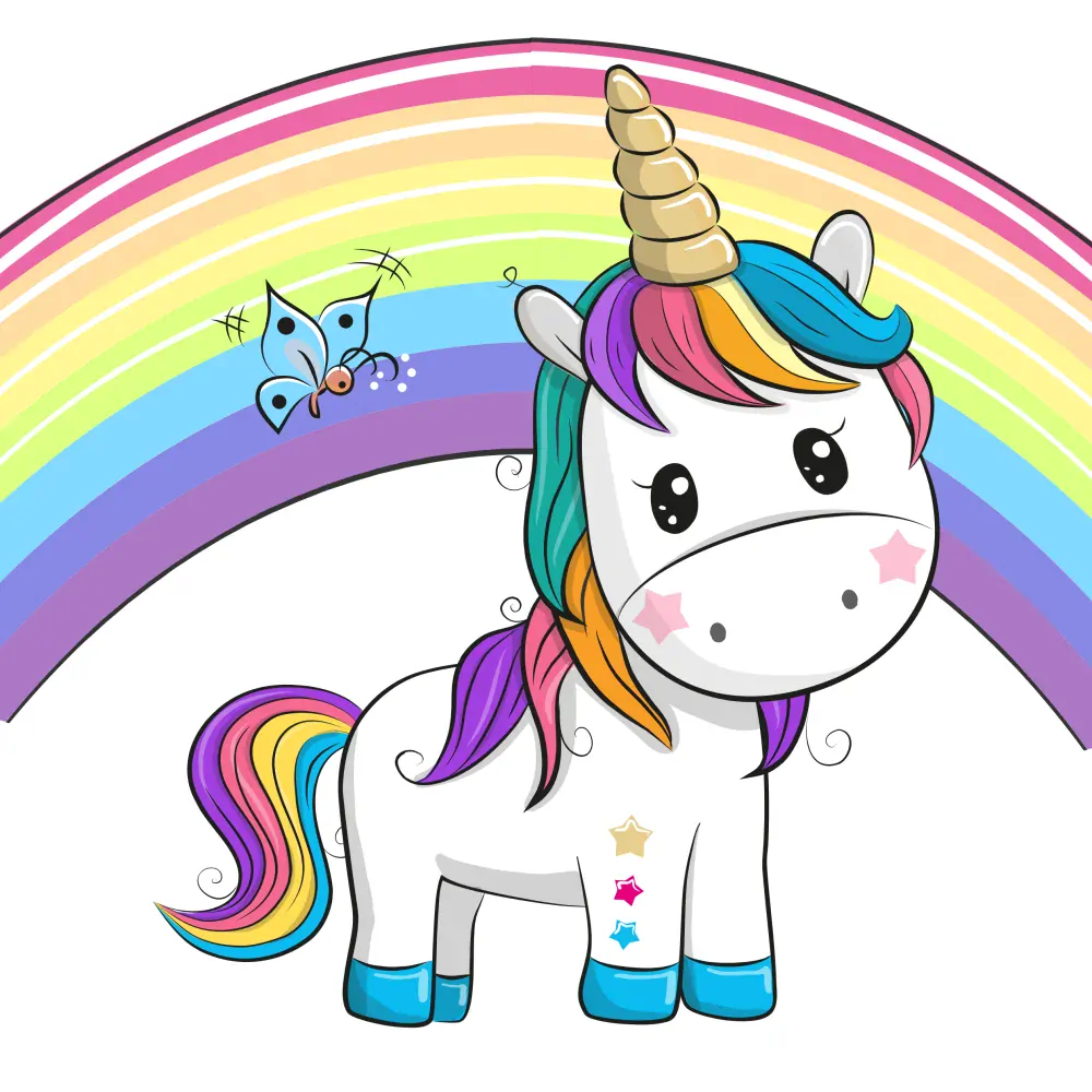 Puzzle 4 dílky Jednorožec před duhou