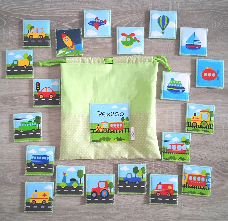 Panel na pexeso Set dopravních pexes