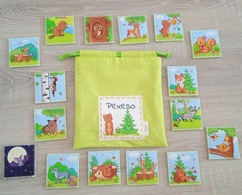 Panel na pexeso Set lesních pexes