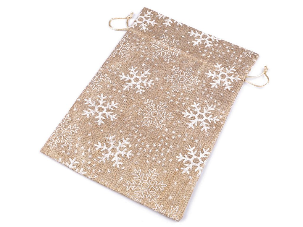 Dárkový pytlík s vločkami 20x30cm
