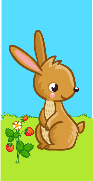 Puzzle 2 dílky Zajíček