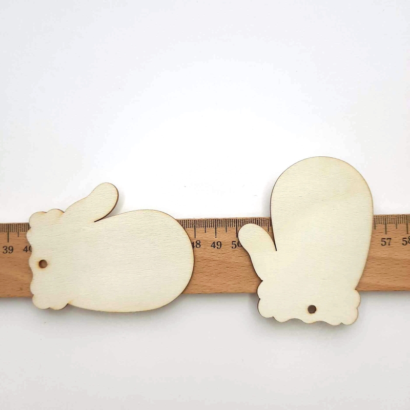 Dřevěný výřez Rukavice 8x6cm