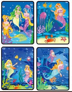 Vodní omalovánky Mořské panny