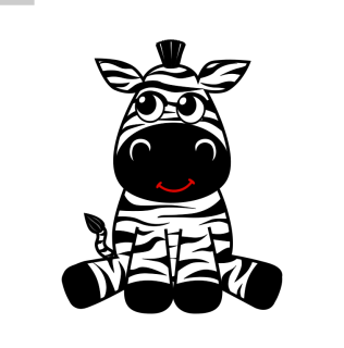 Panel zvířátko 20x20 Zebra Vilma