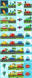 Panel na pexeso Set dopravních pexes