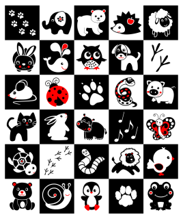 2. jakost Panel na černobílou hrací podložku Jůlinka