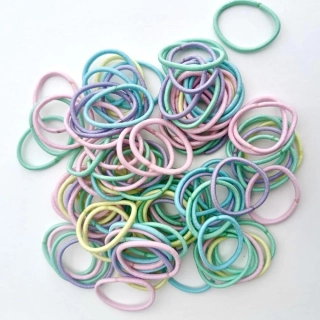 Gumičky dětské tenké pastelové 100ks