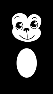 Panel na hračku do ručičky opička