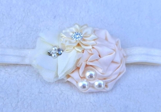 Ozdobná čelenka ivory