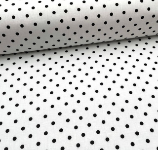 Čtverec 50x50 bílá s černými puntíky