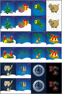 Set Panelů na vánoční pexeso