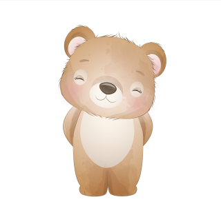 2. jakost Panel na polštář medvěd