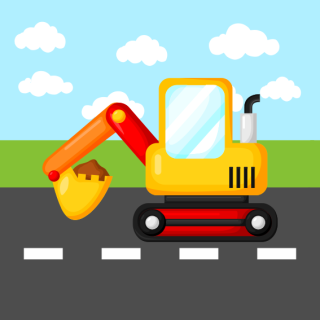 Panel na polštář bagr