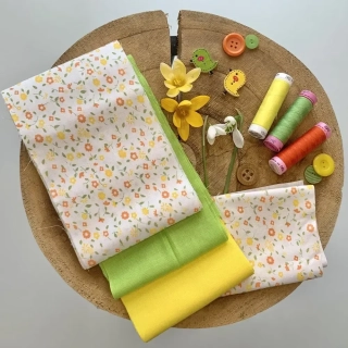 Ušiju si věnec Žluto oranžové kytičky