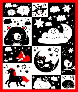 Panel na černobílou hrací podložku Asymetrické Hají