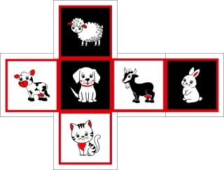 Panel na kostku 10 cm Růženka