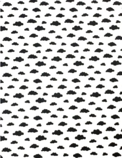 Plátno bílá s mráčky 0,5m