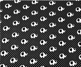 Plátno sloníci na černé 0,5m