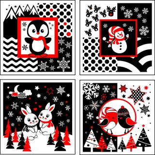 Panel na muchláček zimní vzory