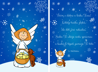 Set přední a zadní strana Andělka 24x35cm 